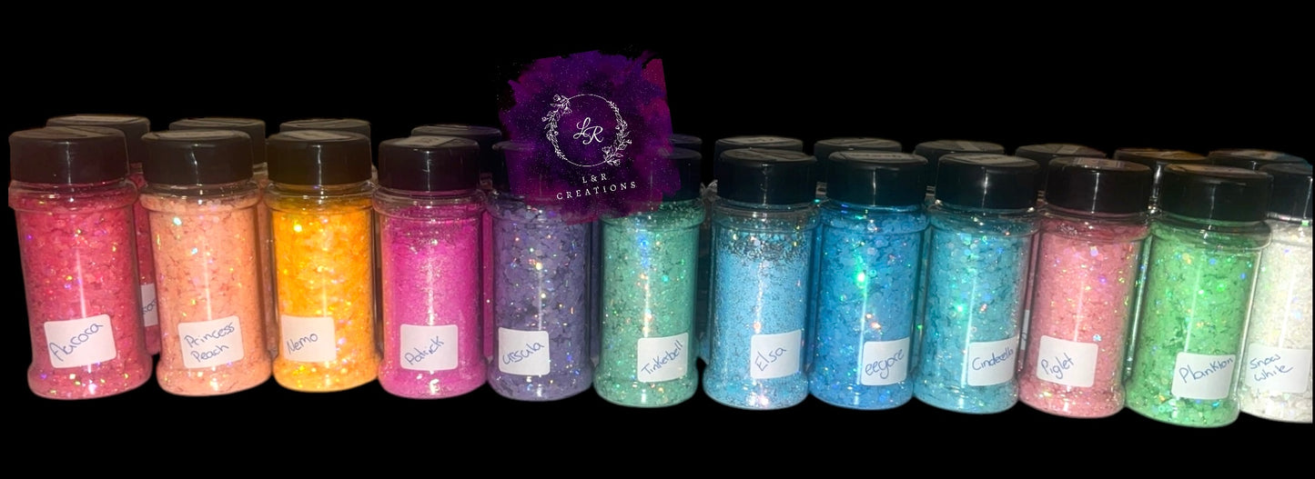 Holographic chunky glitter