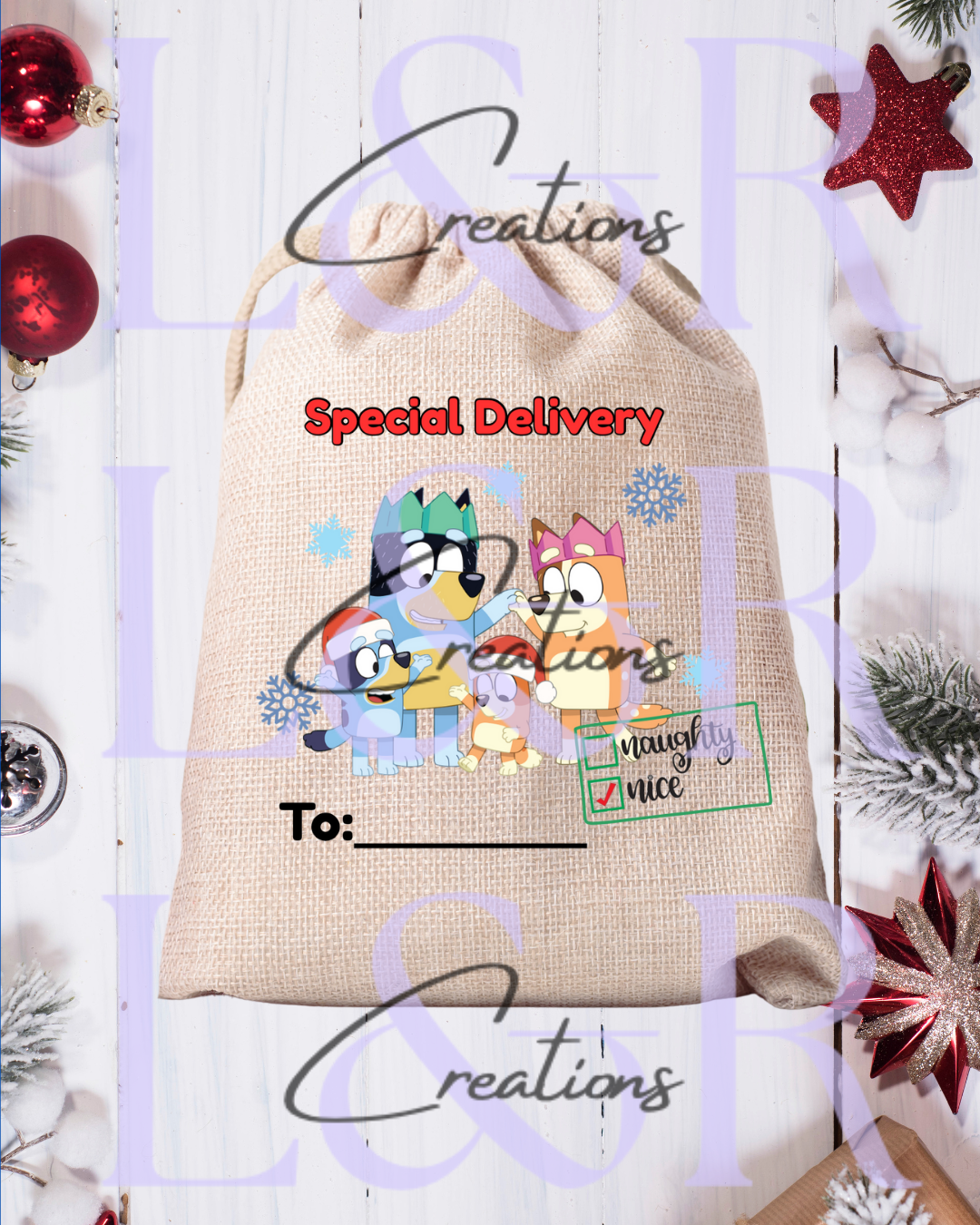 Pre order Santa Sacks