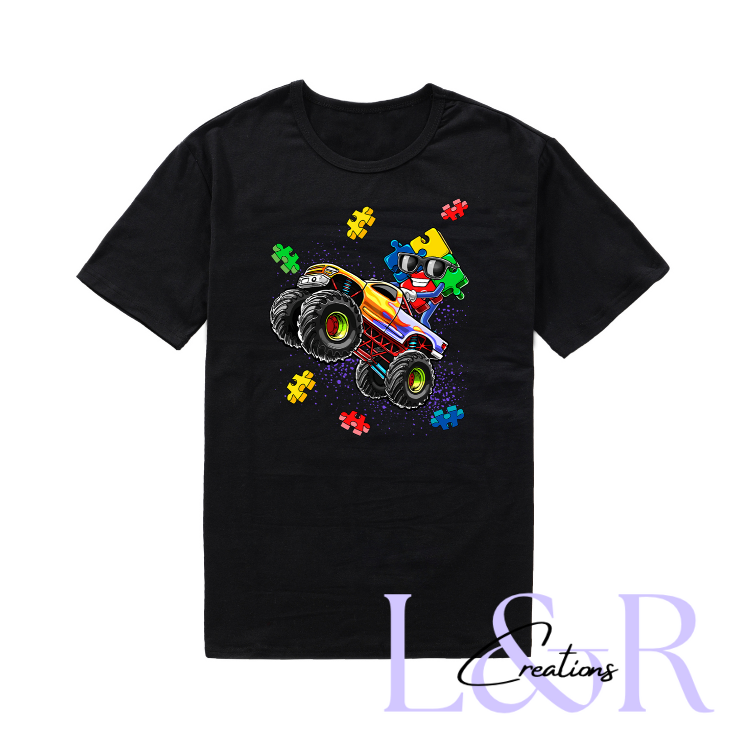 Autism monster truck shirt